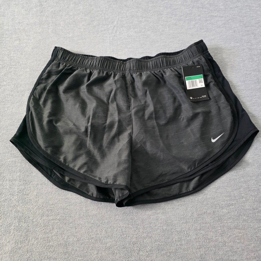 Nike Womens Dri-FIT Tempo Running Shorts Grey Black DB4487-083 XL
